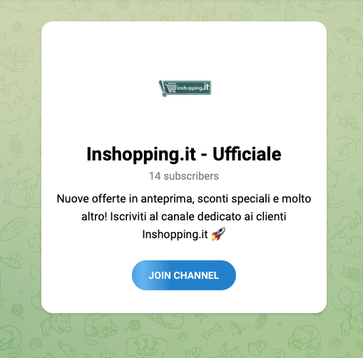Unisciti ora al Canale Telegram di Inshopping, per te tantissimi sconti e notizie in anteprima