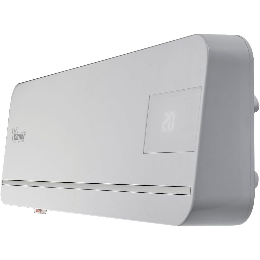 Bimar INB-HP131 Termoventilatore a Parete Wi-Fi, Eroga Potenza in Base alla Temperatura Ambiente. Termoventilatore con Telecomando, App, Controllo Vocale, Programmatore e Oscillazione Automatica