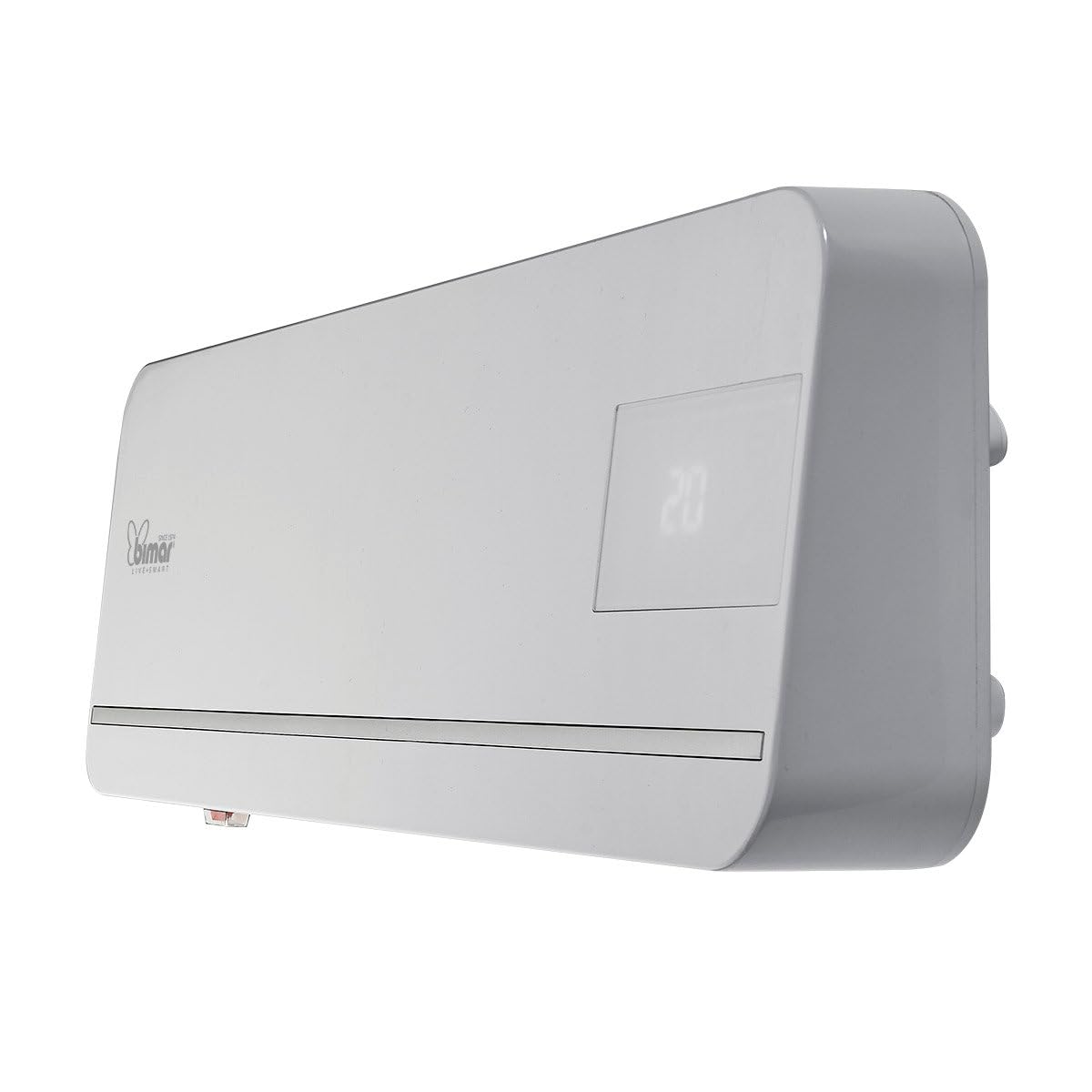 Bimar HP131 Termoventilatore a Parete Wi-Fi, Eroga Potenza in Base alla Temperatura Ambiente. Termoventilatore con Telecomando, App, Controllo Vocale, Programmatore e Oscillazione Automatica