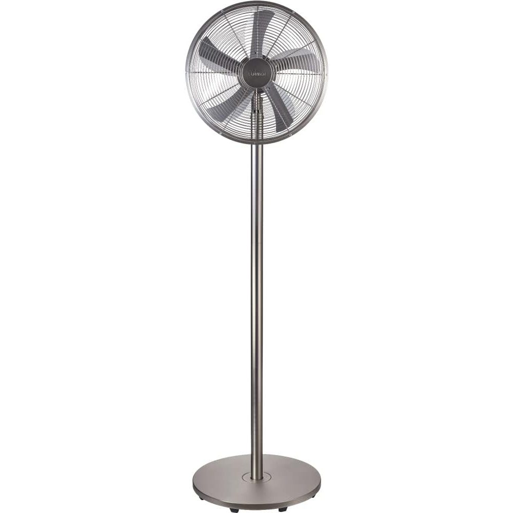Bimar INB-VPM411 Ventilatore a Piantana Altezza max 167 cm in Metallo Ventilatore Silenzioso, Elica Ø 40 cm, con 5 Pale, 3 Velocità, Tasto Oscillazione Destra-Sinistra, Motore 60W