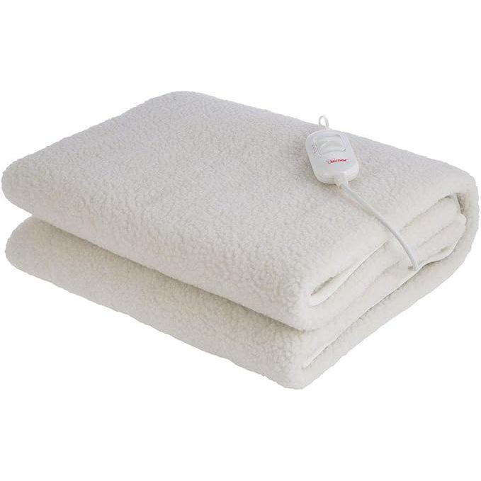 Bimar INB-SCL11A Scaldaletto Singolo Termico Pisolo 1 Piazza 150x80cm Coperta elettrica in Tessuto Lana Sintetica 3 Livelli di Temperatura, Riscaldamento Rapido, Protezione da Surriscaldamento