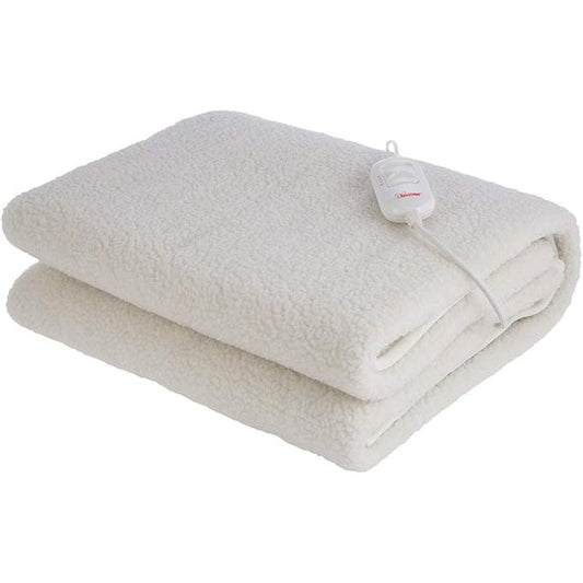 Bimar INB-SCL11A Scaldaletto Singolo Termico Pisolo 1 Piazza 150x80cm Coperta elettrica in Tessuto Lana Sintetica 3 Livelli di Temperatura, Riscaldamento Rapido, Protezione da Surriscaldamento