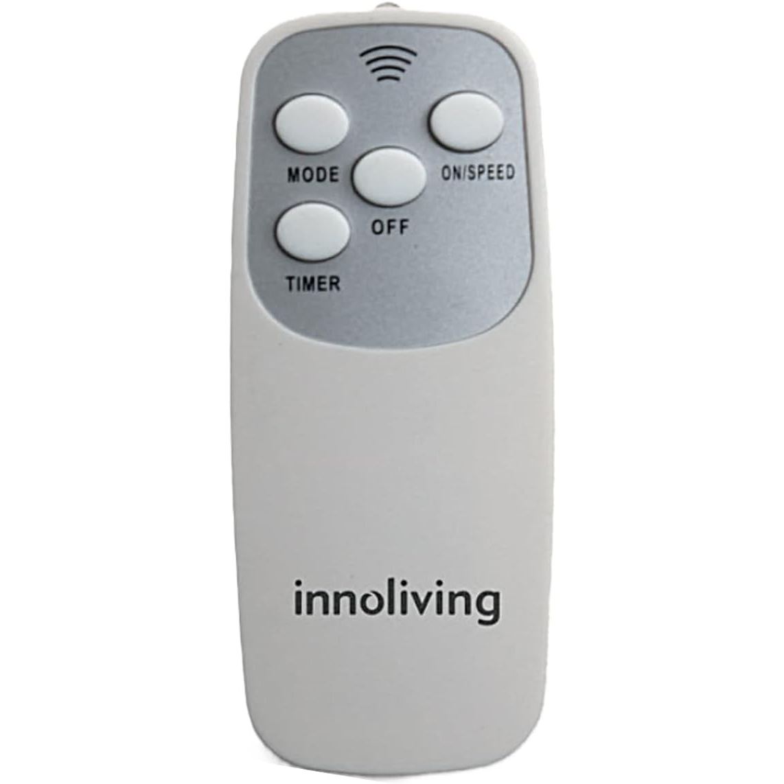 Innoliving Ventilatore a Piantana INN-503ROUNDR con Telecomando, Griglia Mesh, Diametro 40 cm, 3 Velocità, Oscillazione, Altezza Regolabile, Base Rotonda Con Telecomando