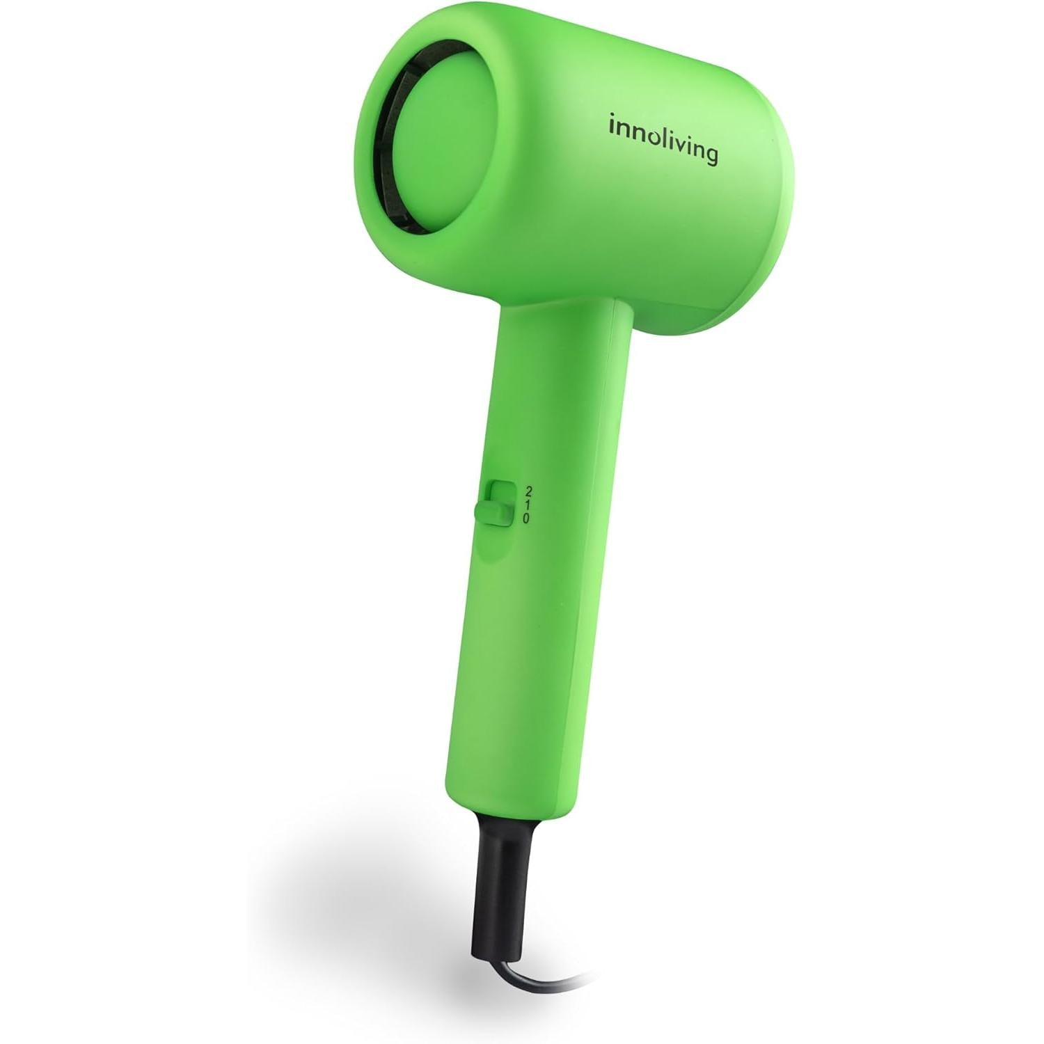 Innoliving Asciugacapelli Mini INN-612, Compatto e Pieghevole, 1200W, Doppia Velocità, Design Portatile per Viaggi e Palestra