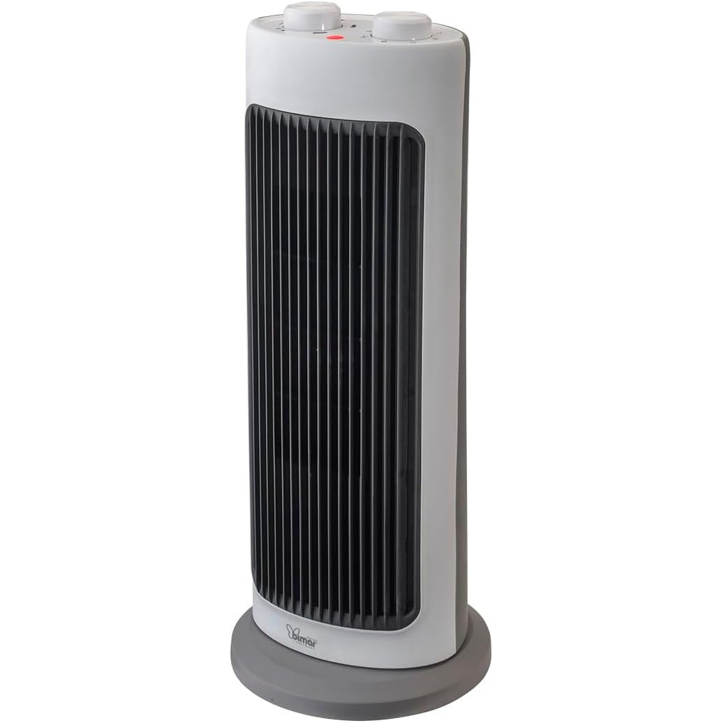 Bimar INB-HP128 Stufetta Elettrica a Colonna, Termoventilatore PTC Elettrico 2000W a Basso Consumo, Termostato Regolabile e 2 Potenze di Riscaldamento, Oscillazione Automatica Destra-Sinistra