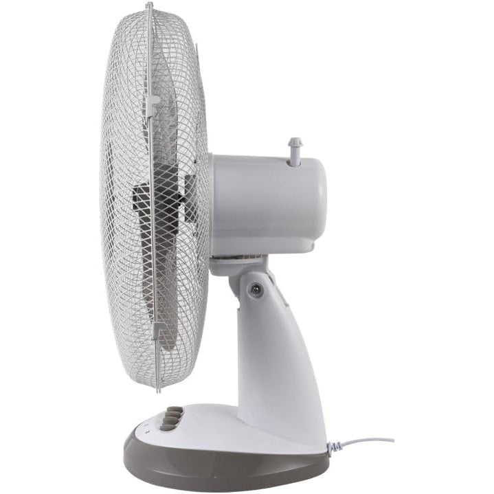 bimar VT415 Ventilatore, Ventilatore da Tavolo 40 cm con Selettore 3 Velocità, Elica con 3 Pale, Orientabile Destra - Sinistra, Inclinazione Regolabile Alto - Basso, Motore da 45W