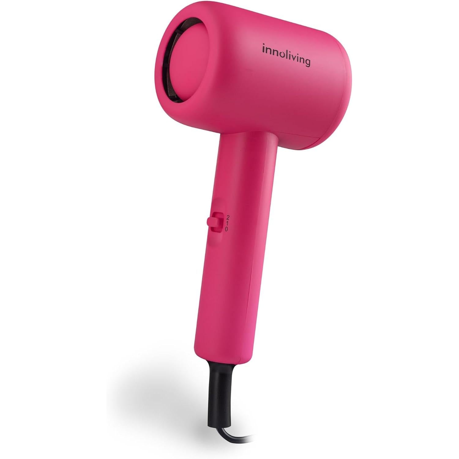 Innoliving Asciugacapelli Mini INN-612, Compatto e Pieghevole, 1200W, Doppia Velocità, Design Portatile per Viaggi e Palestra