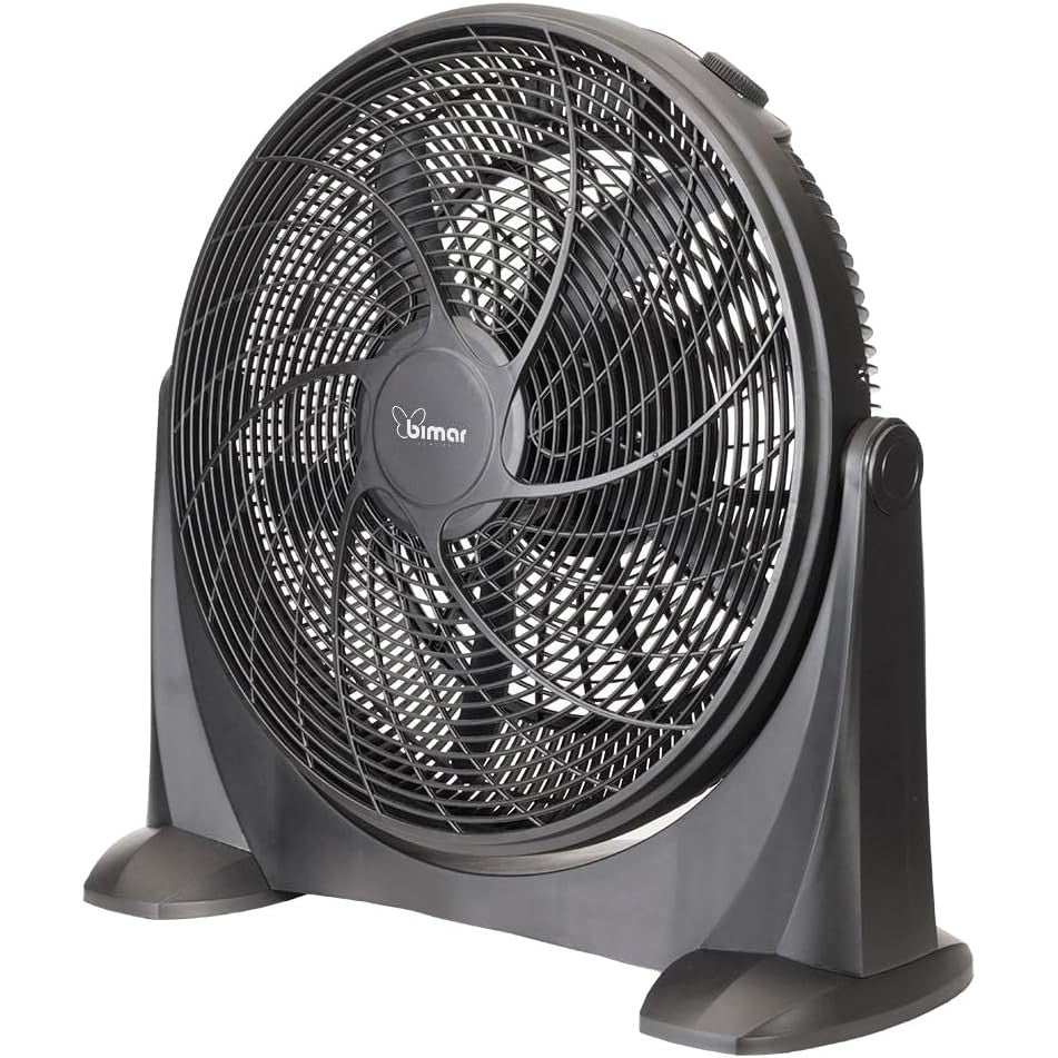 Bimar INB-VB50 Ventilatore da Pavimento 50cm Ventilatore da Terra Elica Ø 45 cm Air Circulator, 3 Velocità, con Regolazione Intensità e Direzione Aria, Inclinazione Regolabile, con 5 Pale, 100W