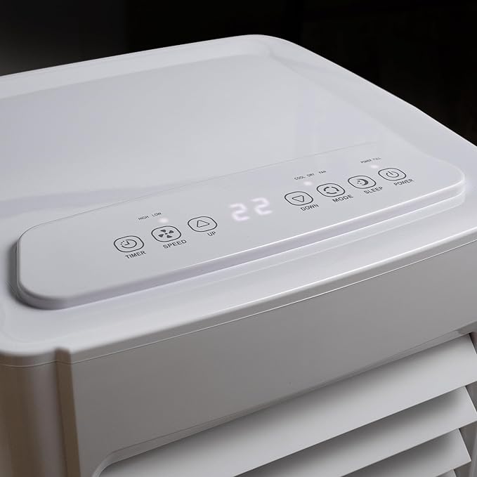 Innoliving Condizionatore Portatile 7000BTU INN-520NEW, 3 Funzioni Raffreddamento, Ventilazione, Deumidificazione, Timer 24h, Telecomando, Display LED, Gas Naturale R290, Fino a 30mq