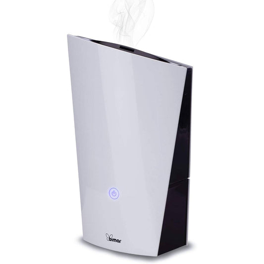 Bimar INB-UM5 Umidificatore Ultrasuoni per Ambiente 1,3L, Silenzioso, Vaporizzatore Nebbia, Purificatore Aria con 2 modalità di Vapore, Automatico, per Bambino, Rinfrescante, Casa e Ufficio, Diffusore