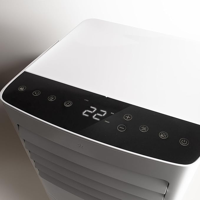 Innoliving Condizionatore Portatile 12000BTU, 3 Funzioni Raffreddamento, Ventilazione, Deumidificazione, Timer 24h, Telecomando, Display LED, Gas Naturale R290, Fino a 30mq