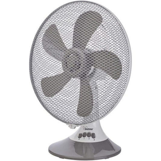 Bimar INB-VT333 Ventilatore da Tavolo 30 cm, Ventilatore silenzioso, con Selettore 3 Velocità, Elica con 5 con Pale, Orientabile Destra - Sinistra, Inclinazione Regolabile Alto - Basso, Motore 45W