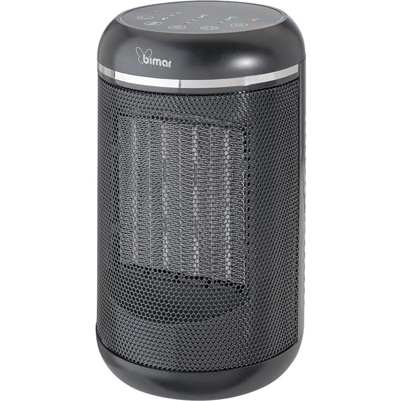 Bimar INB-HP127 Stufa Elettrica Basso Consumo Stufetta Elettrica da Bagno Scaldabagno Elettrico Termoventilatore Scaldino da Bagno, Resistenza Ceramica PTC a Basso Consumo, Termostato Regolabile Timer 8h