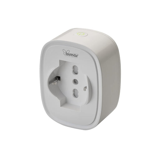 Bimar INB-AP04 Presa Smart, Presa Italiana Intelligente WiFi, Controllo vocale, Smart Plug con Controllo Remoto dei Dispositivi Ovunque Tramite iOS e Android App, 1pz