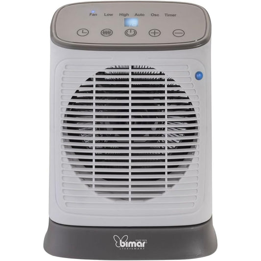 Bimar INB-HF210 Termoventilatore Elettrico Oscillante con WiFi e APP Live Smart,Controllo Vocale,Stufetta Elettrica a Basso Consumo con Termostato e Timer 8H