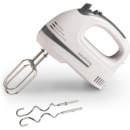 Innoliving Sbattitore Elettrico INN-882, 6 Velocità Regolabili, Fruste in Acciaio Inox, Funzione Turbo, Design Compatto, Ideale per Impasti, Montare Panna e Uova, Tasto Eject