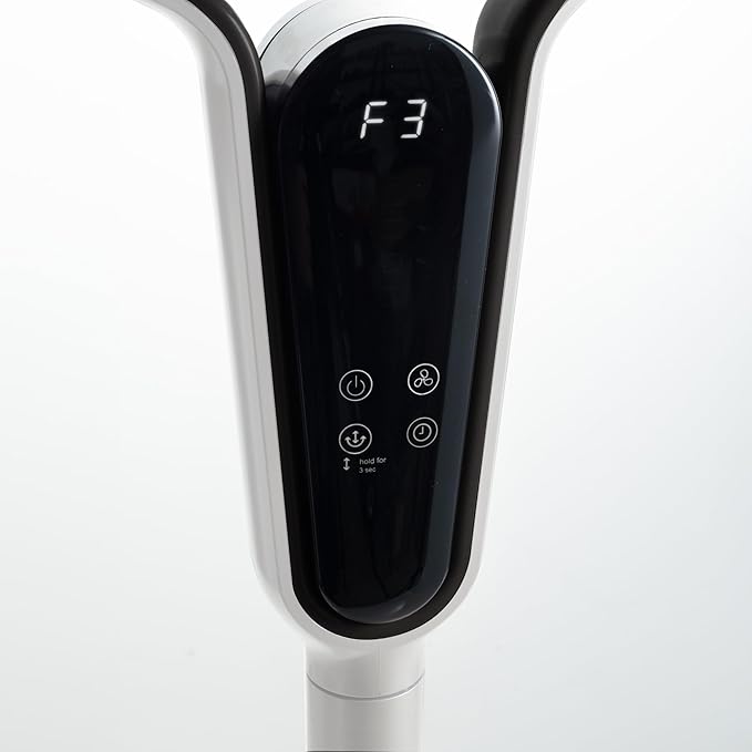 Innoliving Ventilatore a Piantana Digitale High Tech INN-534, Slim Design, Display Touch, Telecomando, Oscillazione 3D, Timer 12h, 3 Velocità, 50W, Ventilazione Potente fino a 5m
