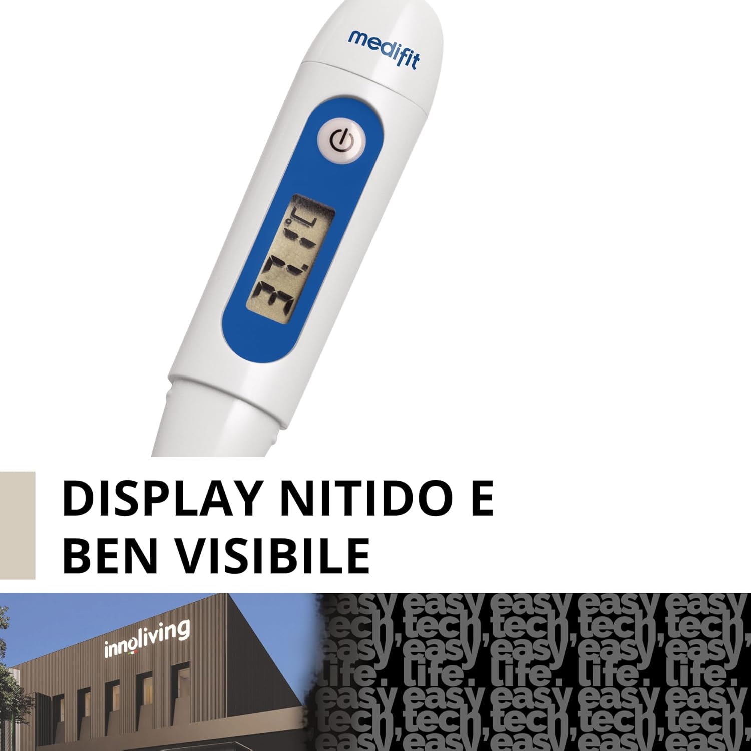 Innoliving Termometro Digitale INMD-DMT-2055, Sonda Rigida