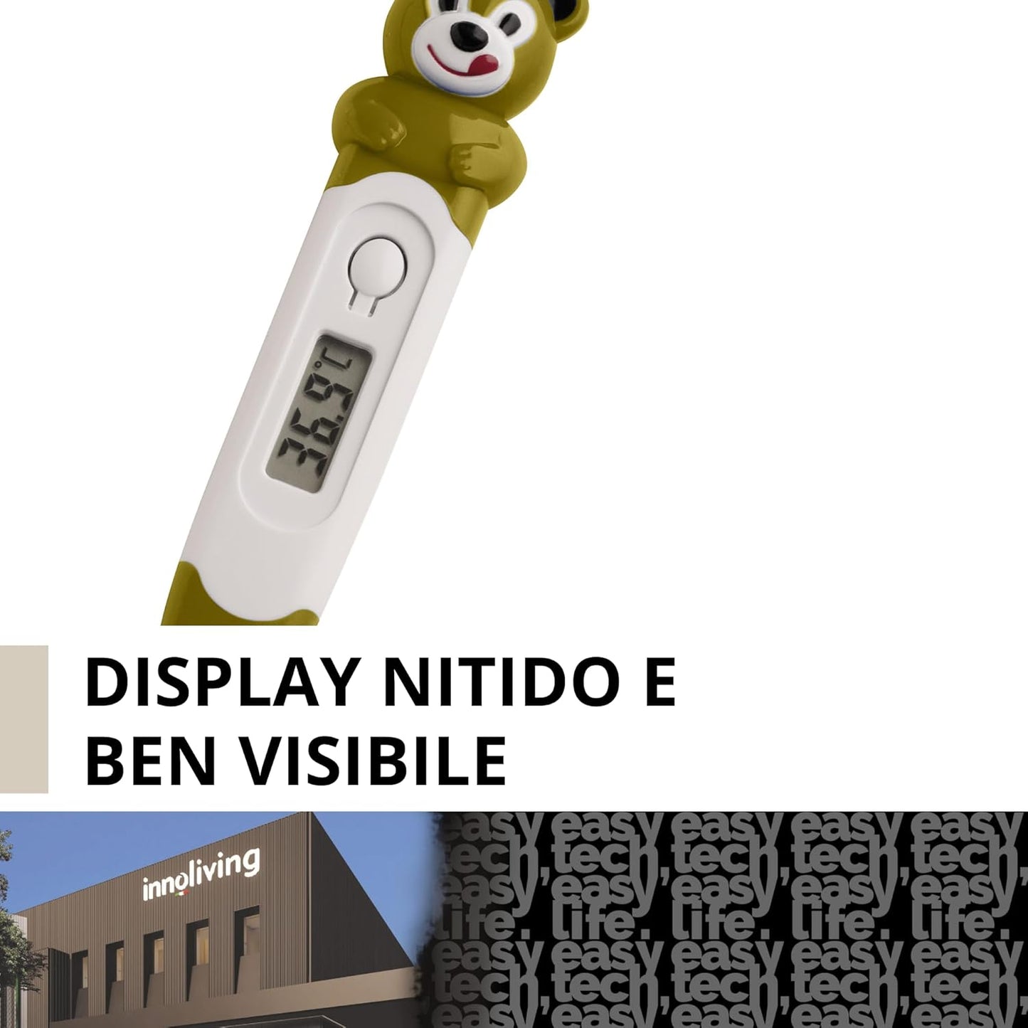 Innoliving Termometro Digitale INMD-DMT-437, Sonda Flessibile