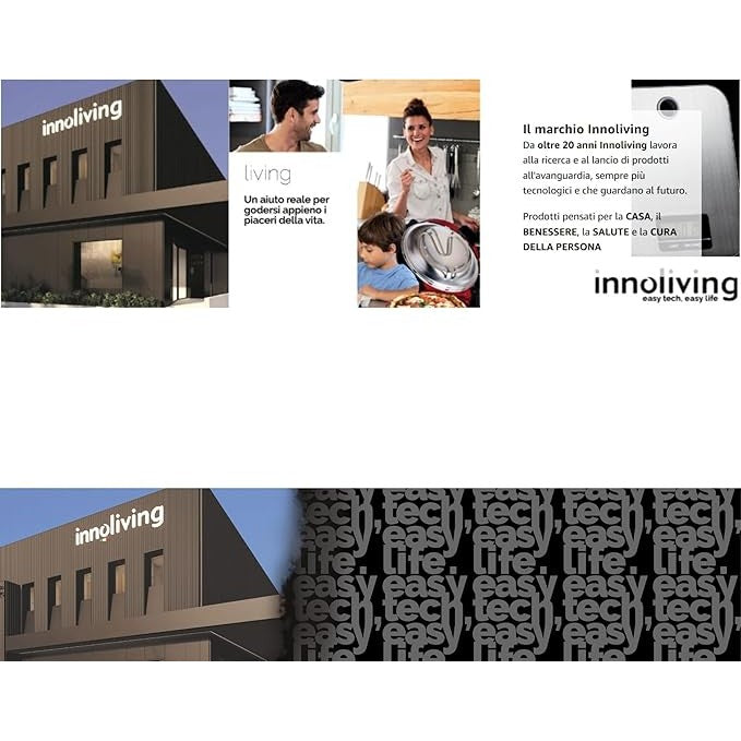 Innoliving Ventilatore da Tavolo in Metallo INN-530B, Diametro 35 cm, 3 Velocità, Modalità Oscillazione, Struttura Robusta Metallo Nero, Inclinazione Regolabile 35W