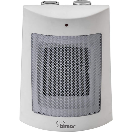 Bimar INB-HP108 Stufetta Elettrica, Termoventilatore Elettrico da 1500W a Basso Consumo con Termostato Regolabile e 2 Potenze di Riscaldamento, Corpo in Plastica con Maniglia Integrata