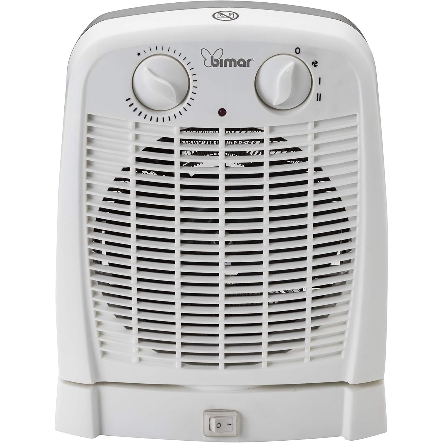 Bimar INB-HF195 Stufa elettrica Termoventilatore Elettrico da 2000W a Basso Consumo con Termostato Regolabile e Oscillazione Destra Sinistra, Corpo in Plastica con Maniglia Integrata