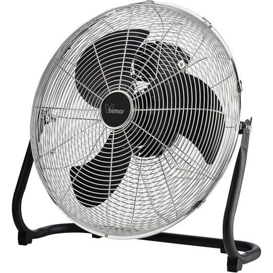 Bimar INB-VS58 Ventilatore Turbo da Pavimento e Muro Elica Ø 45cm, Kit Installazione Murale Incluso 100W, a 3 Velocità, Orientabile Alto Basso, con 3 Pale in Alluminio