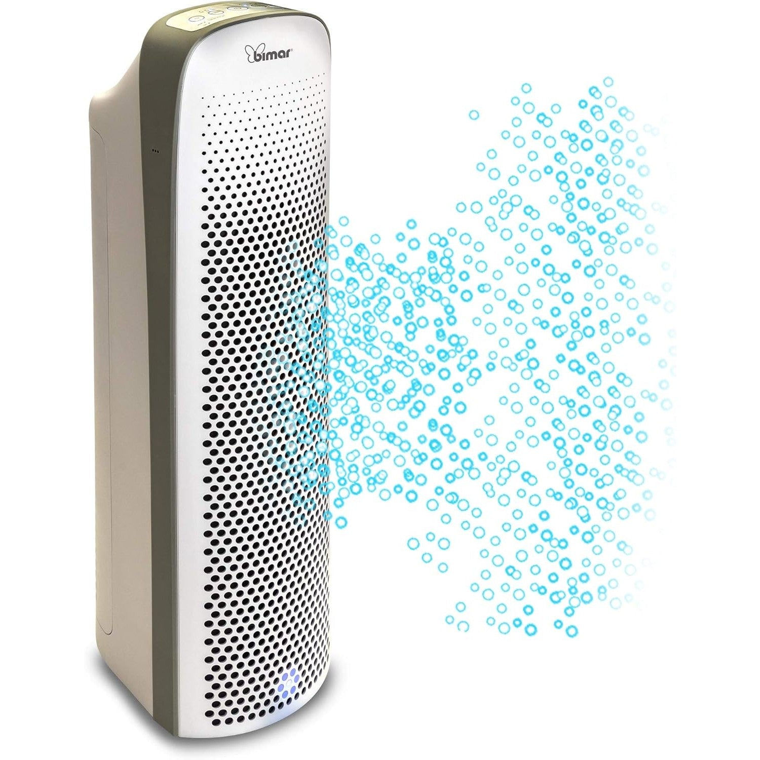 Bimar INB-PA100 Purificatore Aria con Filtro HEPA Alta Filtrazione a Carboni Attivi e Lampada UV. Purificatore Aria Elimina Batteri, Odori, Allergie, Pollini, Fumo per Casa o Ufficio
