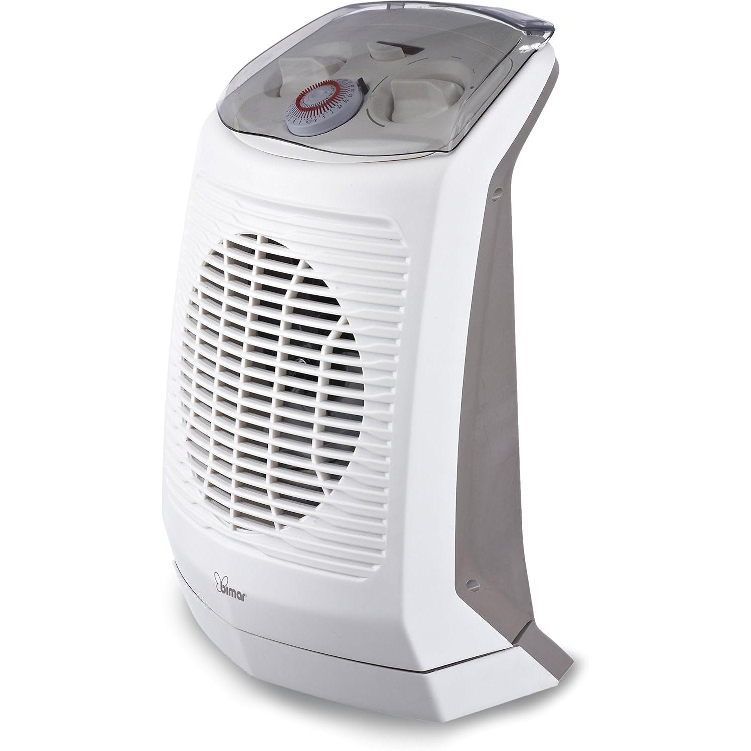 Bimar INB-HF201 Termoventilatore Elettrico Portatile, Bagno, stufetta elettrica Basso consumo, Scaldino, Timer 24h, Aria Calda, Silenzioso, Riscaldamento Ambiente, Tripla Sicurezza