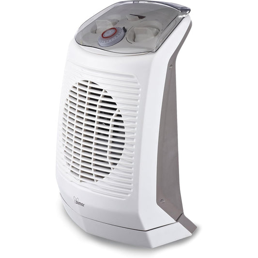 Bimar INB-HF201 Termoventilatore Elettrico Portatile, Bagno, stufetta elettrica Basso consumo, Scaldino, Timer 24h, Aria Calda, Silenzioso, Riscaldamento Ambiente, Tripla Sicurezza