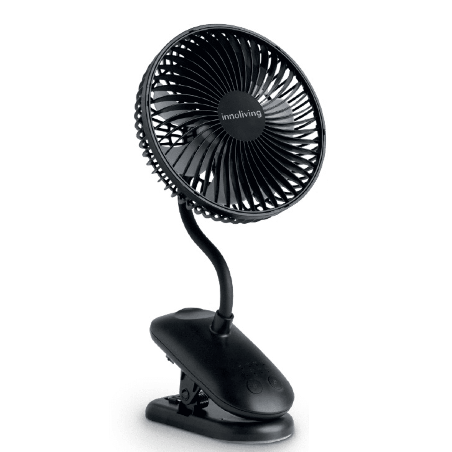 Innoliving Ventilatore 15cm con Supporto Pieghevole Ricaricabile e Clip INN-526 Senza Fili