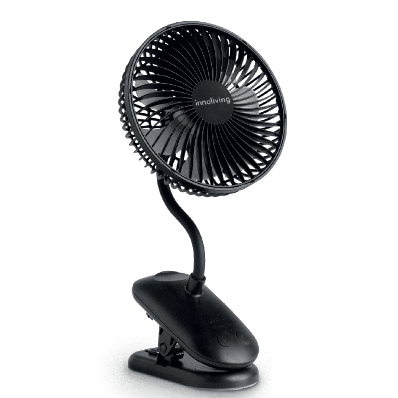 Innoliving Ventilatore 15cm con Supporto Pieghevole Ricaricabile e Clip INN-526 Senza Fili