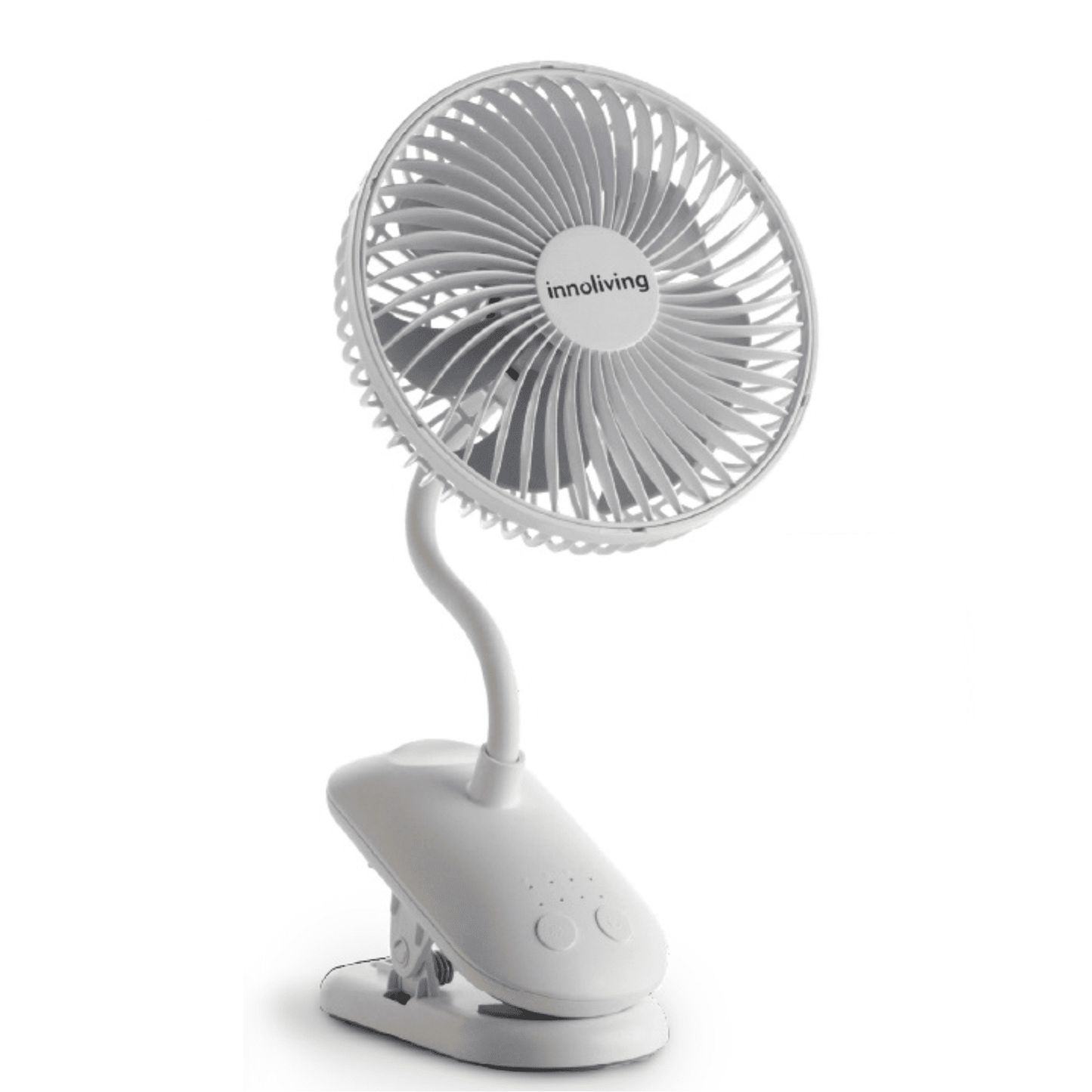 Innoliving Ventilatore 15cm con Supporto Pieghevole Ricaricabile e Clip INN-526 Senza Fili