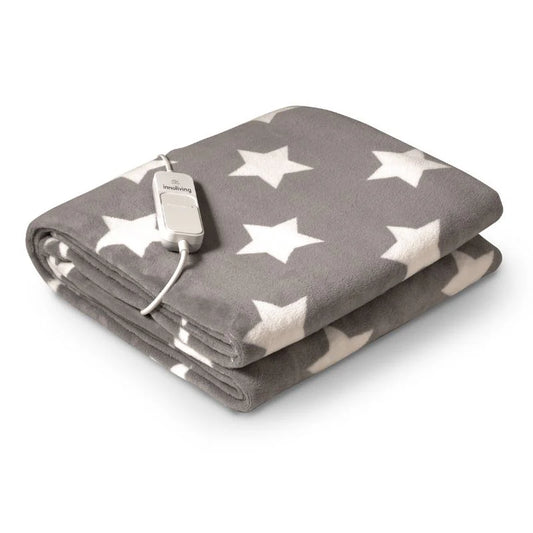 Innoliving Plaid Riscaldabile Elettrico INN-766NEW 150x122 cm, 3 Livelli di Temperatura, Spegnimento Automatico, Ideale per Relax, Coperta Elettrica Accogliente e Sicura, Lavabile in Lavatrice