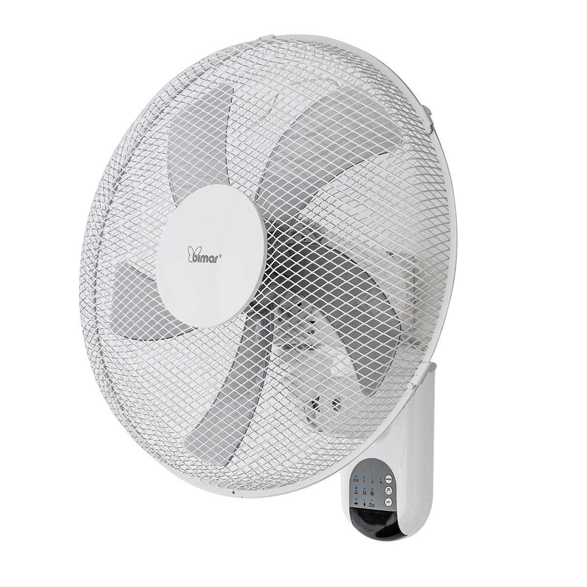 Bimar Ventilatore a Parete 40 cm VM45 con Telecomando, 3 Velocità, Oscillazione Orizzontale, Timer 7,5h, Silenzioso, Regolabile, Griglia di Sicurezza