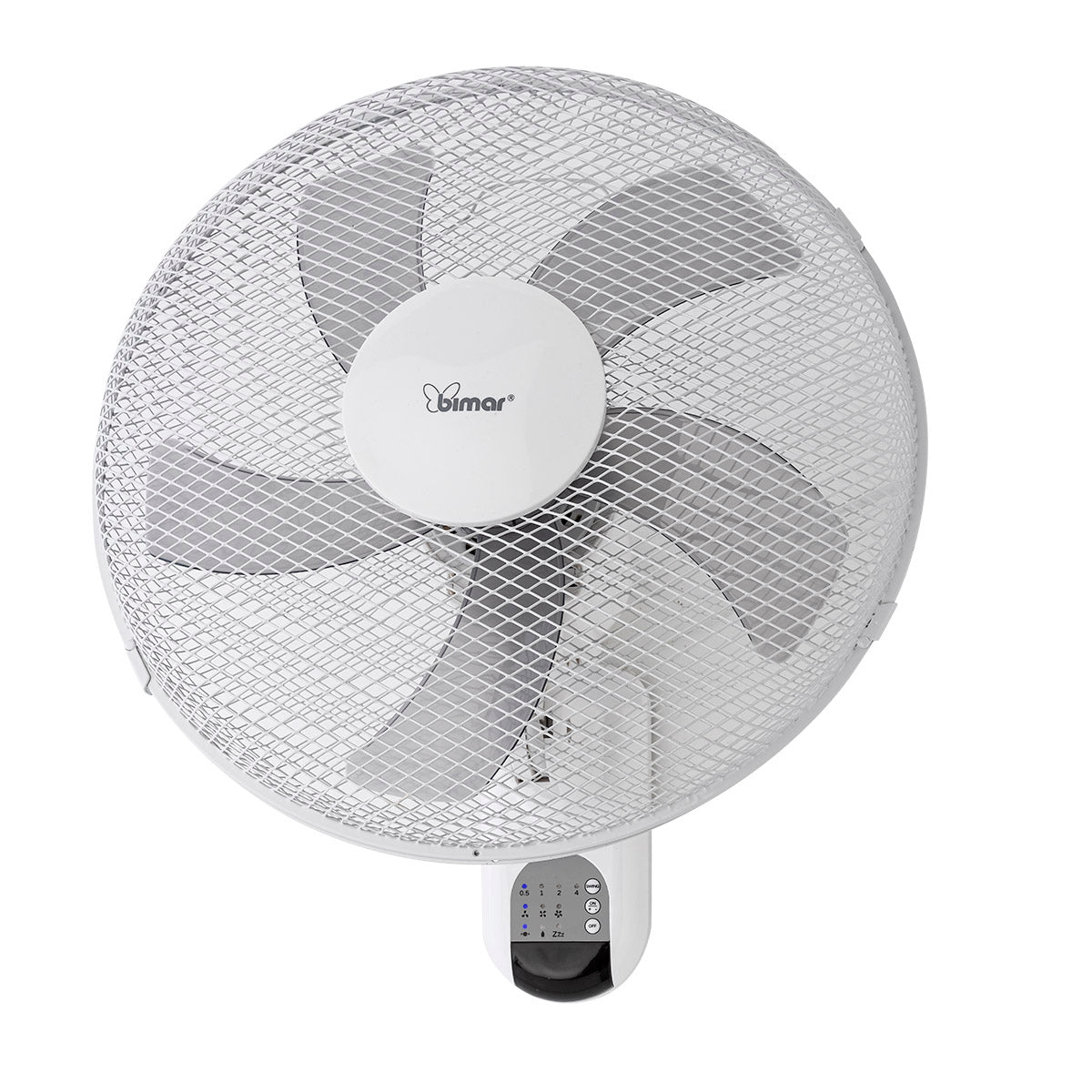Bimar Ventilatore a Parete 40 cm VM45 con Telecomando, 3 Velocità, Oscillazione Orizzontale, Timer 7,5h, Silenzioso, Regolabile, Griglia di Sicurezza