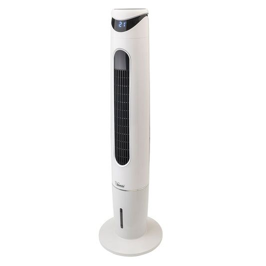 Bimar VR32 Raffrescatore, Purificatore & Ventilatore 3 L con Wi‑Fi – 6 Velocità, Ionizzatore, Oscillazione Automatica, App + Voice Control Alexa/Google , Timer 8h, Filtro Lavabile, Luce LED