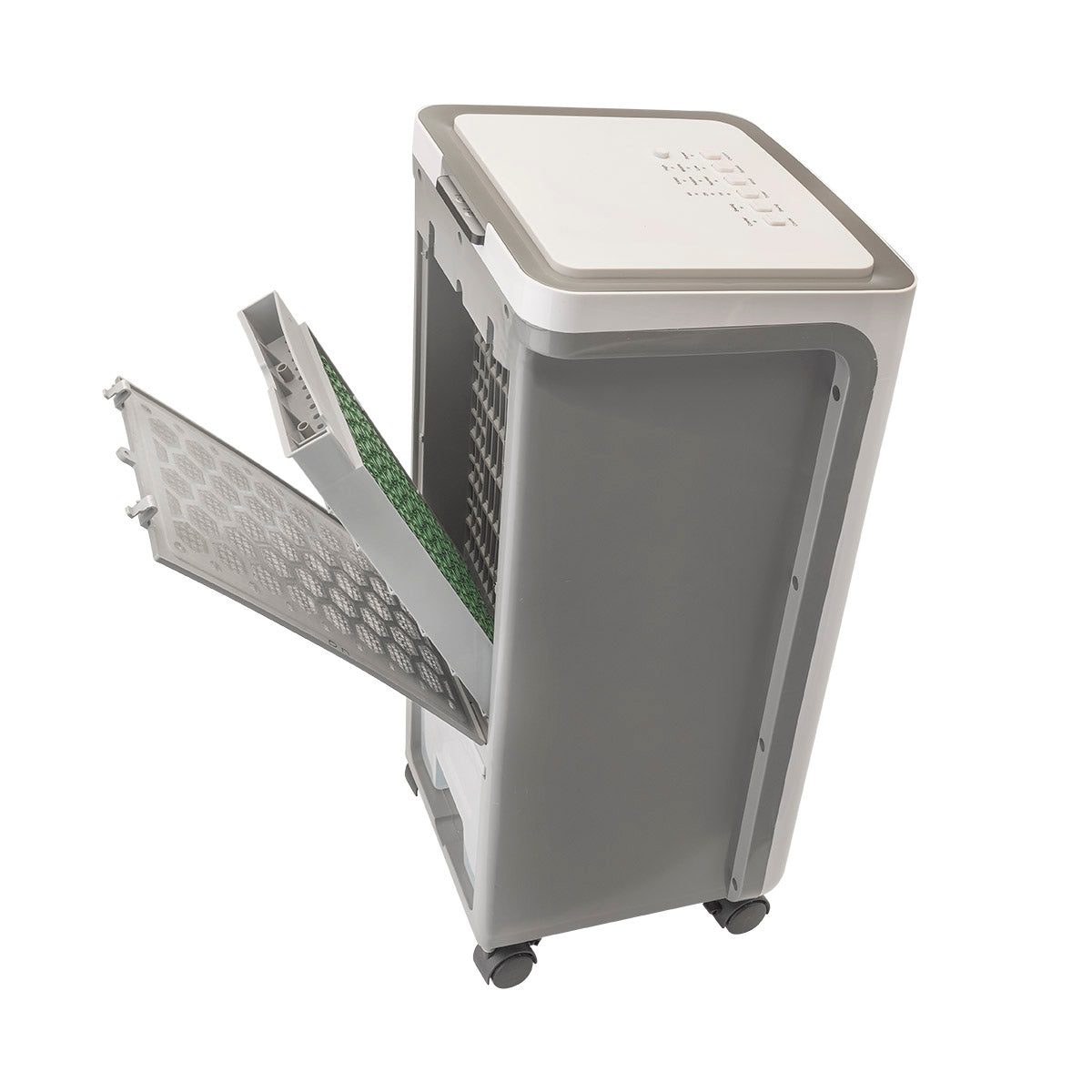 Bimar Raffrescatore Purificatore 7L Elettronico, con Telecomando, Ionizzatore, Filtro Antipolvere, Funzione Swing, Display Digitale, Timer 12h, Ruote Piroettanti