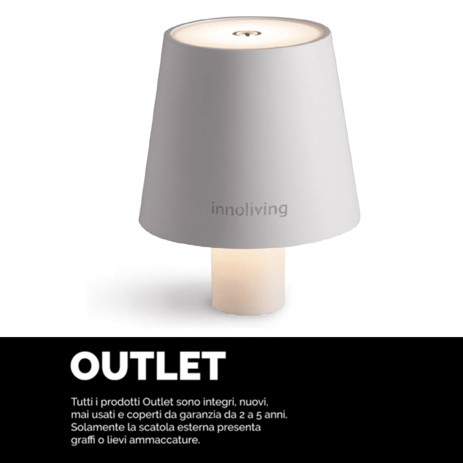 Lampada led per bottiglia per interni ed esterni accensione touch, INN-290