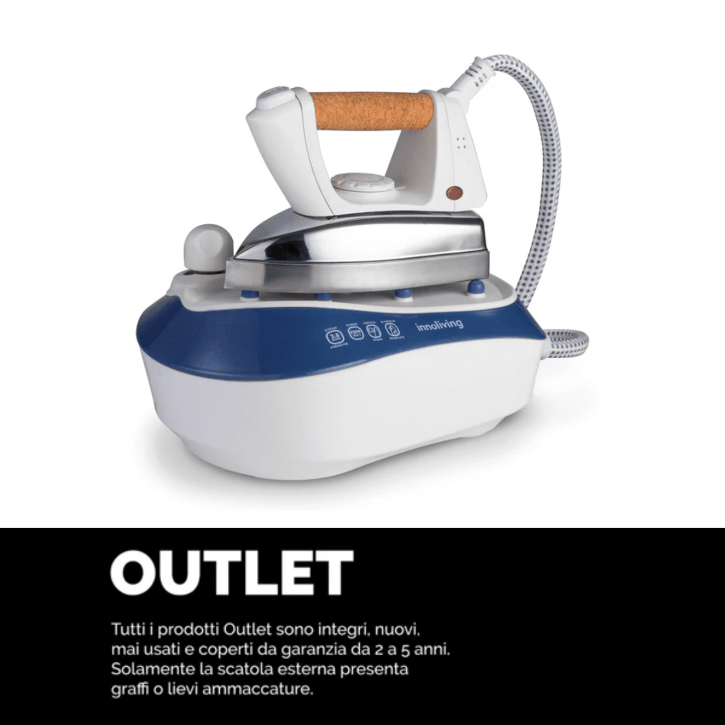 Innoliving Ferro da stiro INN-680 con caldaia e funzione vapore continuo