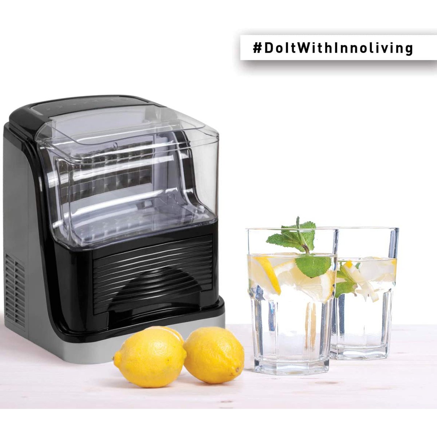 Fabbricatore Ghiaccio Professionale 33kg in 24 ore bevande fresco, Innoliving INN-852
