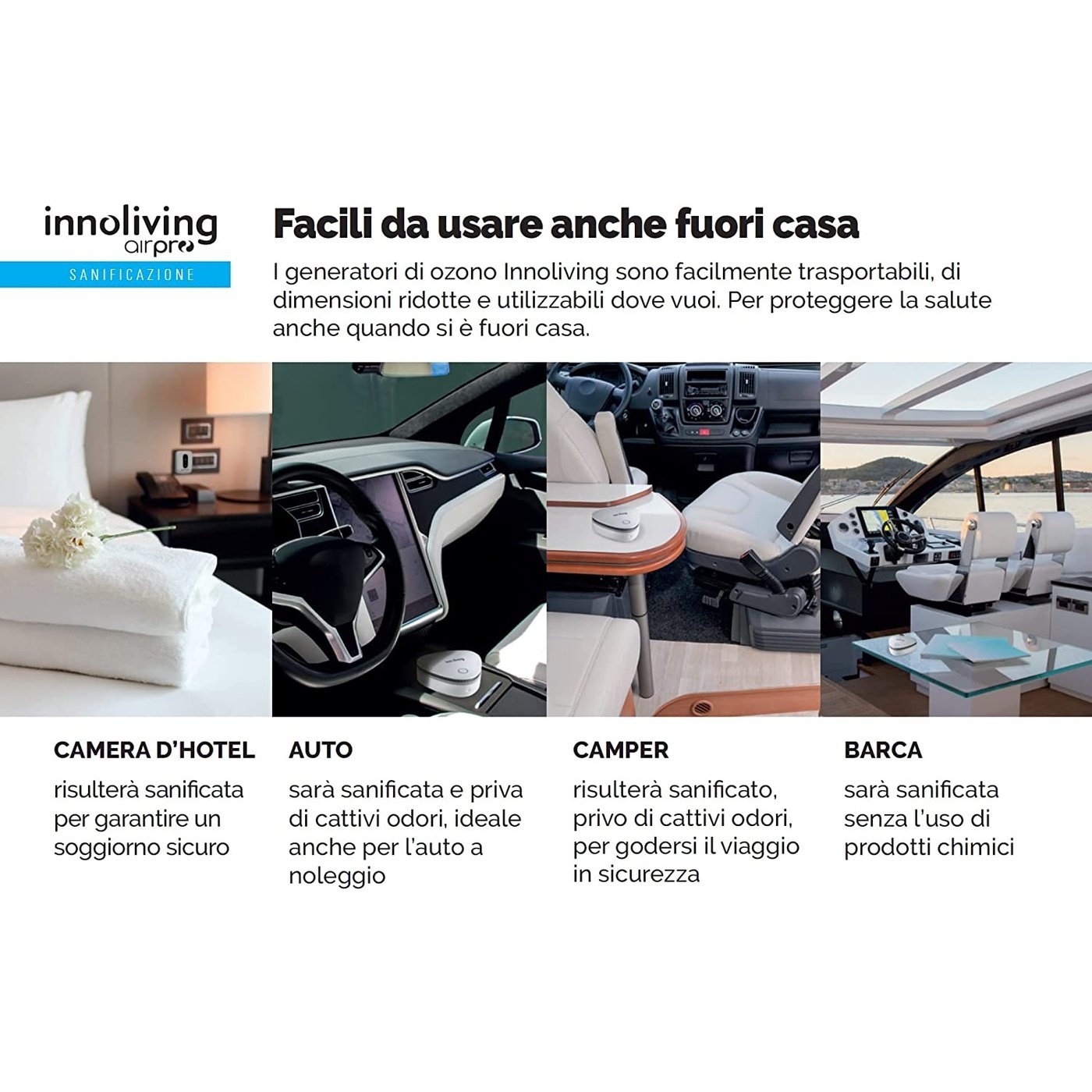 Generatore di Ozono per Aria Portatile Innoliving INN-552