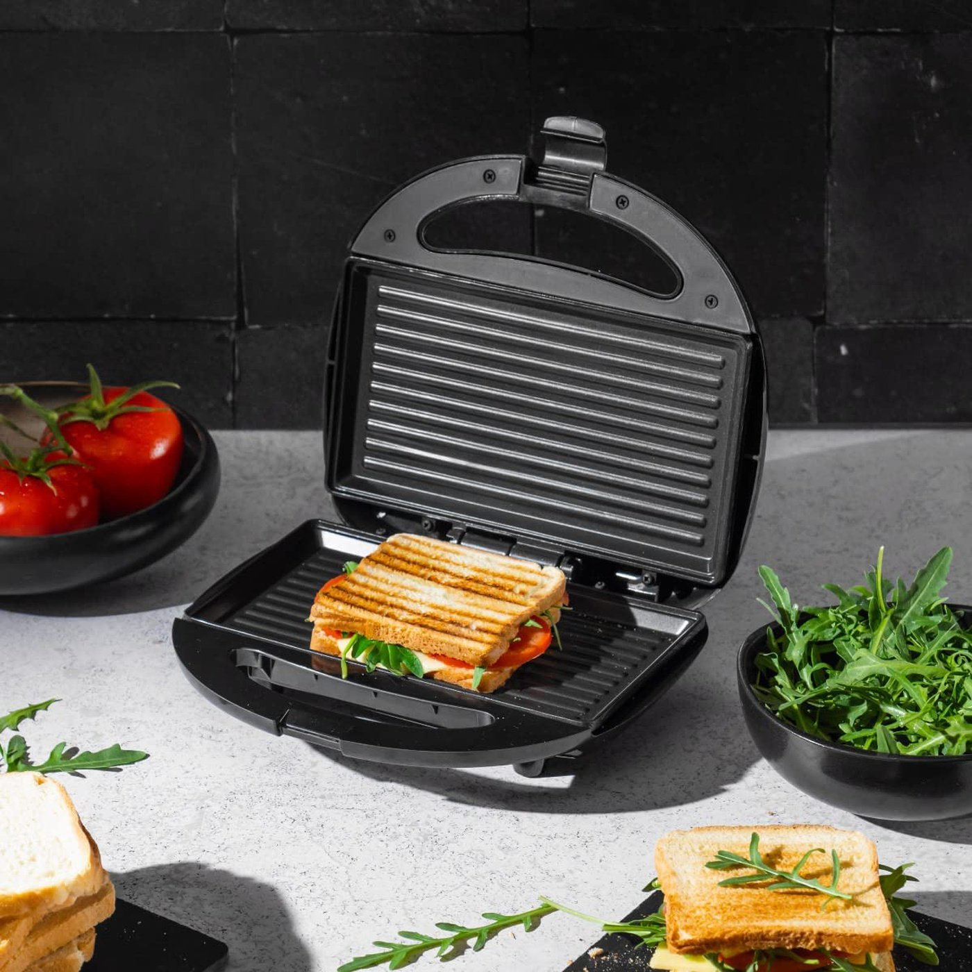 Tostiera panini sandwich bruschette piastre antiaderenti avvolgicavo, Innoliving INN-787