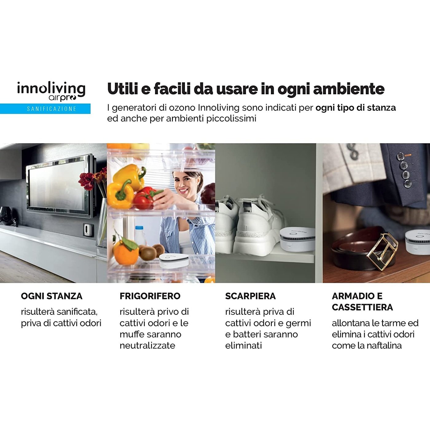 Generatore di Ozono per Aria Portatile Innoliving INN-552