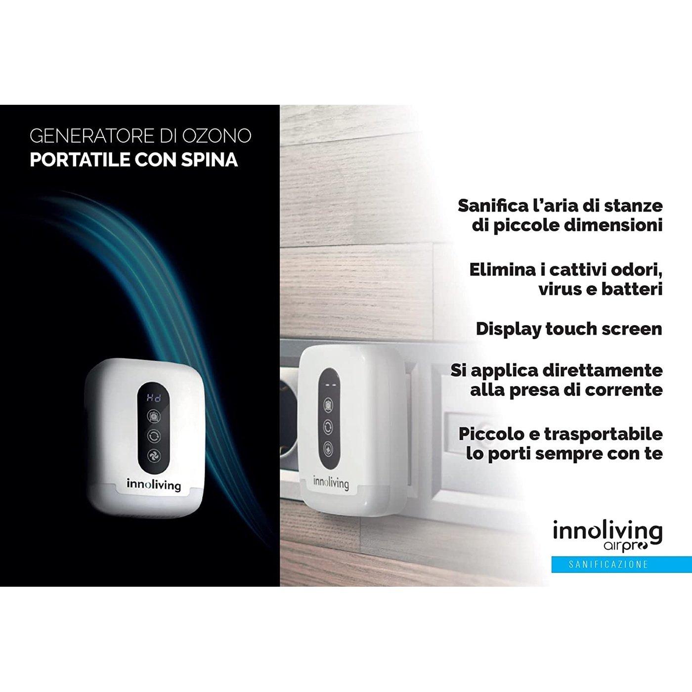 Generatore di Ozono per Aria Portatile Innoliving INN-552