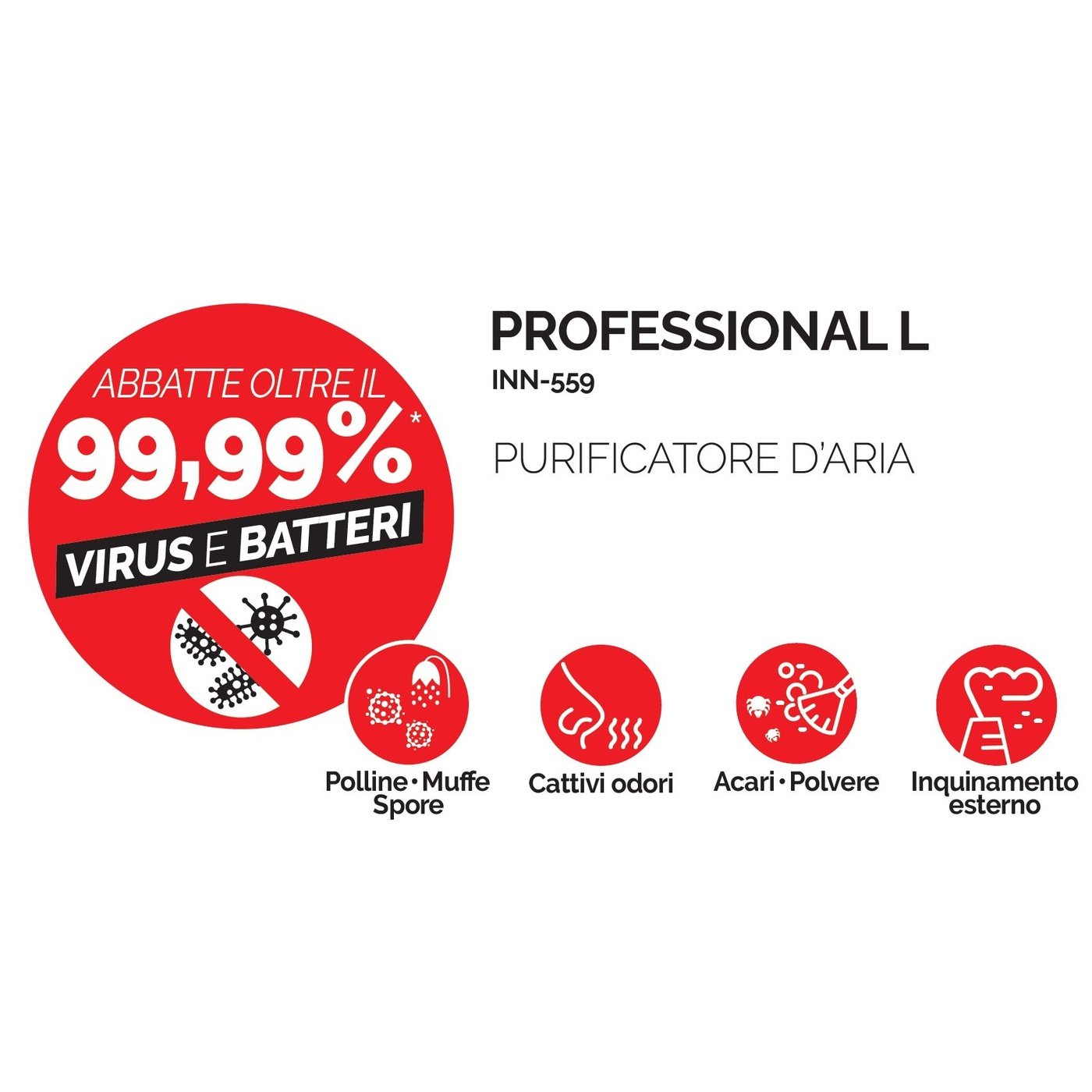Purificatore d'aria Professional L Innoliving INN-559
