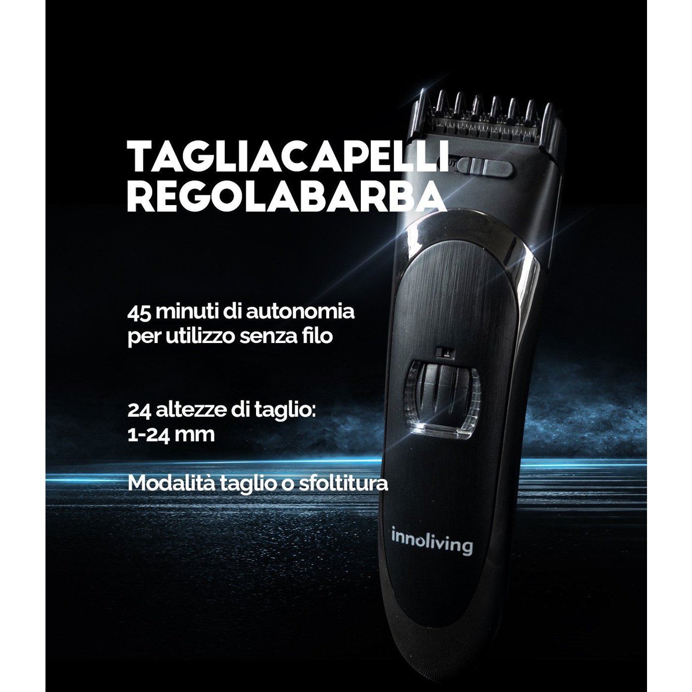 Tagliacapelli e regolabarba Cordless Innoliving INN-615