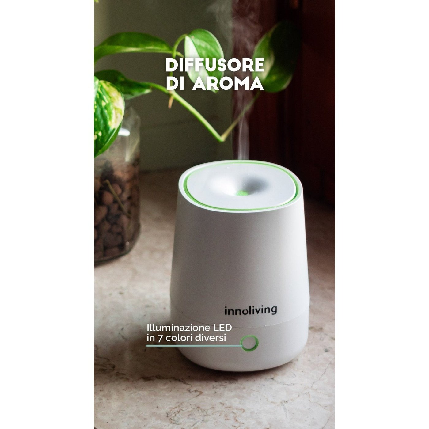 Diffusore di Oli Essenziali INN-776, Senza Fili, 120ml, Diffusore di Aroma a Batteria Ricaricabile