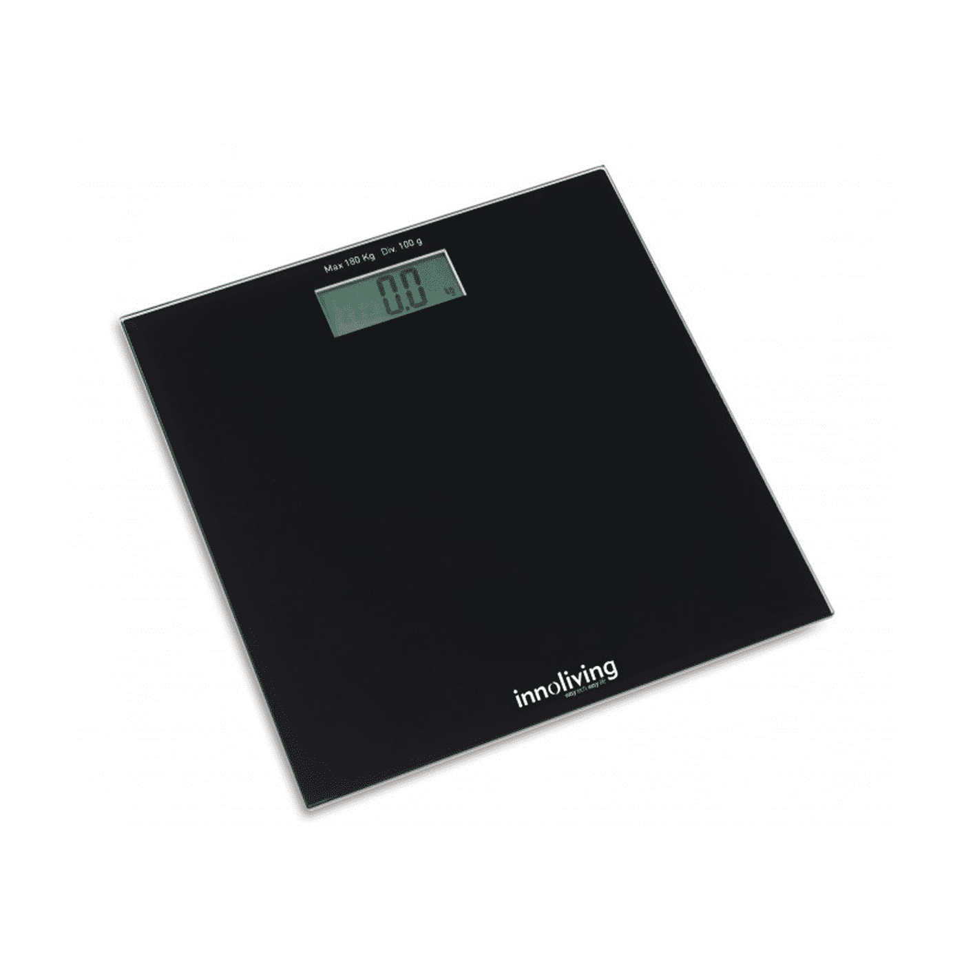 Bilancia Pesapersone Digitale Ultraslim in vetro capacità 180kg, Innoliving INN-107