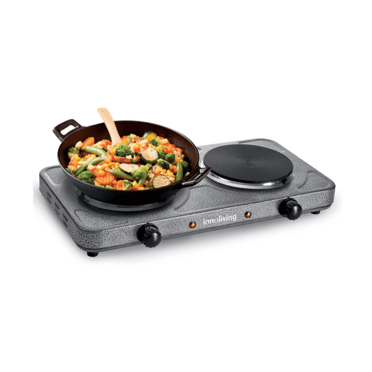 Piastra elettrica doppia per cucinare 5 livelli 2000W, Innoliving INN-748